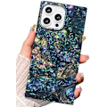 Pikkukuva 1 / 5: Sööt iPhone 16 Pro Max -kotelo 6,9 tuumaa, Kiiltävä Luksus Glitter Värikäs Kuori Suorakulmainen Kotelo Naisille, Gir