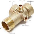 Miniatyrbillede 2 af 4: Messingfitting 5-vejs DN25 1\" DN13 1/4\" Blæretank tryktanke