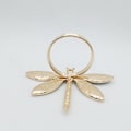 Miniatyrbilde 4 av 4: 6-pak Gull Serviettring Dragonfly Serviettringer Holdere Insekt Serviettringer Spenne for Thanksgiving, Jul, Familie Samling