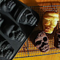 Miniatyrbillede 2 af 5: Hodeskalle Kageform Silikon Gele Kageform Hodeskalle Pizzaform Bageform