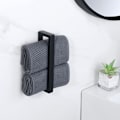 Miniatyrbilde 3 av 5: Håndkleholder for baderom, håndklestang, svart håndklehenger, 304 rustfritt stål, lengde 20 cm, veggmontert
