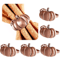 Miniatyrbilde 1 av 5: Høstfest Thanksgiving Halloween Serviettringer Sett med 6 Gresskar Serviettholdere Høytidsbryllup Middager Fester Hjem Tab