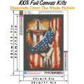 Miniatyrbillede 2 af 5: (30x40cm) Patriotisk Flag Diamantmaleri Kits til Voksne, DI
