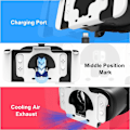 Miniatyrbild 5 av 6: Switch 3D VR-glasögon för Nintendo Switch/Switch OLED, med justerbar HD-lins Black and White
