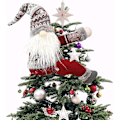 Miniatyrbillede 2 af 5: (Grå) Juletræ nisse, sjov juletræspynt, håndlavet
