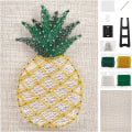 Miniatyrbilde 1 av 5: 20cmx20cm DIY String Art Kit for Beginner Pineapple DIY Kit for Adults Teens Kids Pineapple String C