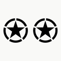 Pikkukuva 1 / 5: Heijastava pentagrammi polttoainesäiliön auton tarra, tähti auton tarra, 4x4