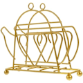 Miniatyrbillede 1 af 5: Kande Serviet Holder Støbejern Serviet Organizer Guld Papirhåndklædeholder Bord Serviet Stativ Bryllup Serviet Holder Moderne