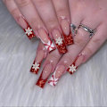 Miniatyrbild 3 av 4: Jul Snöflinga Nagelberlocker 3D Legering Silver Snöflinga Nagelkonst Tillbehör för Akrylnaglar Juldesign Vinter Snöflinga Nagelstenar och Berlocker Nagel
