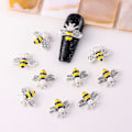 Miniatyrbillede 3 af 4: 10 stk. Guld Bi Neglekunst Charms, 3D Guld Legering Bier Smykker Charm til Negle, DIY Design Sød Kawaii Negle Krystal Rhinestones
