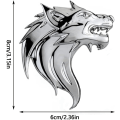 Miniatyrbilde 3 av 5: 1 par 3D metall ulvehode bilklistremerke 3D metall bilklistremerke ulv H