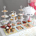 Miniatyrbillede 3 af 3: （23×23×39cm）3-etagers kagefad, til fødselsdage, bryllupper, babyshower, til macarons og chokolademuffins