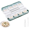 Miniatyrbild 1 av 5: 8-i-1 Dumpling Maker, Dumpling Maker Press Maskin Set Inkluderar Automatisk Dumpling Maskin, Sprayflaska, Fyllningssked
