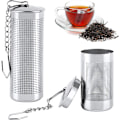 Miniatyrbillede 1 af 4: Pieces Te-infusionsenhed Te-filter Fint Hul 304 Rustfrit Stål Universal Te-si med Låg Genanvendeligt Te-filter til Tekande Krus Kop Glas