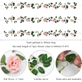 Miniatyrbillede 3 af 5: 3 stk. kunstige blomsterranker 2m kunstige silke roser pæon kunst