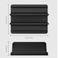 Miniatyrbillede 5 af 5: 1 stk. 4 i 1 Vertikal Laptop Stativ, 2 Pladser til MacBook/iPad/PC op til Inch - Sort