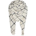 Miniatyrbillede 2 af 5: Hvid Sort Firkantet Kvinders Efterår Vinter Sjal Tartan Tassel Blød Varmt Tæppe Sjal Kvinders Sjal Wraps