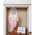 Miniatyrbillede 4 af 5: Drømmefanger, Pink Tree of Life Dreamcatcher Vægdekoration med