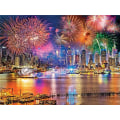 Miniatyrbilde 1 av 5: 30x40 cm 5D DIY Full Diamond Painting, En livlig by, DIY