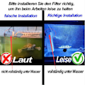 Miniatyrbillede 2 af 5: Ultra stille 4 i 1 akvarie indvendige filter, Multifunktion akvarie filter, 500-1800 l/h, Med 2 fil