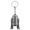 Miniatyrbilde 1 av 4: Star Wars R2-D2 nøkkelring i børstet sølv med robotgravering