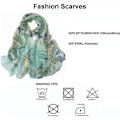 Miniatyrbillede 4 af 4: Sjal til kvinder Letvægts Sjal Elegant Blomstermønster Gennemsigtigt Sjal Shawl Wraps