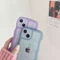 Miniatyrbilde 3 av 4: 1 stk iPhone 14 deksel 6.1\" Krøllete bølgekantdesign Transparent Bling Glitter Stjerne Skinnende Deksel Søt Klar Transparent Fu