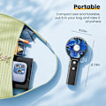 Miniatyrbild 5 av 5: Set Mini Portabel Fläkt 5200mAh USB Uppladdningsbart Batteri 3 Hastigheter 180° Vikbar Liten Bordsfläkt Power Bank 3 i 1 Handhållen Fläkt för Kontor Resor