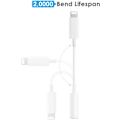 Miniatyrbilde 2 av 5: 2-pak iPhone Jack Adapter Lightning Adapter 3,5 mm Jack Plug Earp