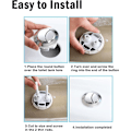 Miniatyrbillede 4 af 4: 5 stk. 58 MM/2,16 tommer Toilettank Trykknap Toiletknap Dobbelt Tryk Skylle Toiletknap Toiletknap Skylleknap Udskiftning med Gevinddiameter,f
