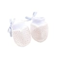Miniatyrbillede 5 af 5: 6 stk. strikkede babyhandsker i bomuld mod ridser til unisex (3