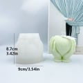 Miniatyrbillede 3 af 5: 2 stk. stearinlysestøbeform, hjerteformet stearinlys silikoneform, 3D stearinlysforme til