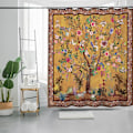 Miniatyrbild 5 av 5: Badrumsdraperi Färgglad Boho Blommig Tryck Vacker Ljus Poly
