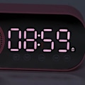 Miniatyrbild 5 av 5: Digital väckarklocka, HiFi LED-spegelskärm väckarklocka, uppspelningshögtalare dubbel väckarklocka radio, TF-kort, FM, bärbar