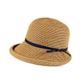 Miniatyrbillede 4 af 6: (Khaki + Smoky Gray) 2-delt bredskygget dame solhat, elegant struktur buet tweed strand stra