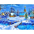 Pikkukuva 1 / 5: 30x40 cm 5D Täydellinen DIY-Timanttimaalaus, Lumimaisema Salo