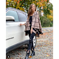 Miniatyrbillede 3 af 5: Dame Shawl Wrap Poncho Åben Front Cardigan Shawls til Efterår Vinter