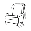 Pikkukuva 2 / 5: (Kukka ja lehti) 2-osainen joustava Wingback-tuolinpäällinen Nojatuoli Co
