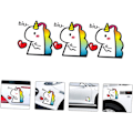 Miniatyrbilde 3 av 5: 3 stk Unicorn Klistremerker Personlige Bilsticker Autosticker Refleks Bilsticker Bilskrog Bilsticker Refleks Fil