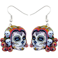 Miniatyrbilde 1 av 5: Akryl Drop Dangle Novelty Halloween Skalle Ørepynt Punk Smykker For Kvinner Festgaver Gave