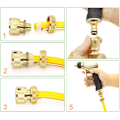 Miniatyrbillede 3 af 5: Stykke Messing Havevandslangekobling Hurtigkobling 1/2\" Vandslangekobling Vandpassageenhed