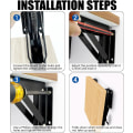 Miniatyrbillede 5 af 5: 2 stk. 190mm Heavy Duty Folding Bracket Support, Folding Bracket, Sort Foldable Console Bracket,