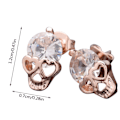 Miniatyrbillede 4 af 5: Hodeskalle Studs Kvinders Gothic Cool Statement Skelet Smykker Candy Skull Øreringe