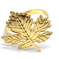Miniatyrbillede 1 af 5: Efterårsblad Servietringe Sæt af 12, Guld Servietholdere til Thanksgiving, Efterår, Høst, Vinterferier, Jul, Aut