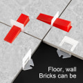 Miniatyrbild 3 av 5: Clips 95 stycken 1mm kakeldistanser Professionell självnivellerande distans