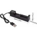 Miniatyrbillede 2 af 5: Smart USB Lithium Batterilader 1A Hurtigopladning til 18650, 26650, 14500 4.2V Genopladelig Lithium