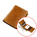 Miniatyrbillede 1 af 4: Mænd Læder Foldbar Luksus Billfold Slim Hipster Ko Hud Kredit