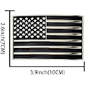 Miniatyrbillede 2 af 5: Mænds Mode Indfødt Amerikansk Flag Firkantet Bæltespænde Sort Emalie Medium