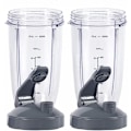 Miniatyrbilde 1 av 5: Blenderkopper for Nutribullet Blender, 32OZ kopp med klafflokk for å ta med seg, kompatibel med Nutribullet 600W 900W blendere, B