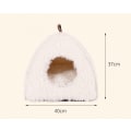 Miniatyrbild 5 av 5: （vit）1 st kattbo Donut kattbädd leksaker för katter inomhus katter utomhus katthus för vinter husdjurstält